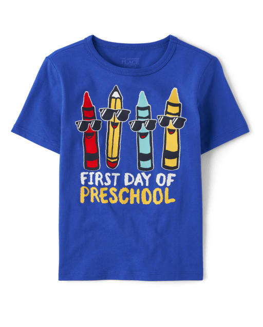 first day of preschool shirt boy