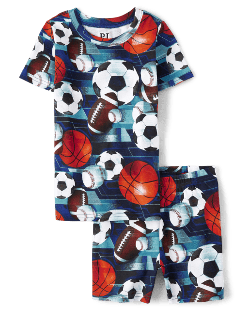 Boys Sports Snug Fit Cotton Pajamas