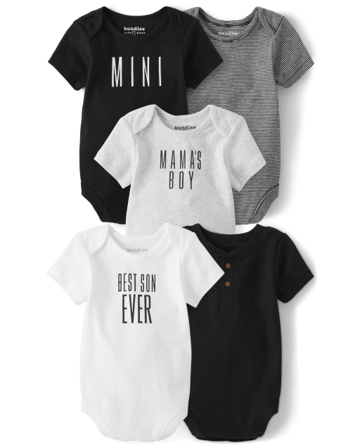 Baby Boys Short Sleeve Mamas Boy Bodysuit 5Pack The Children's Place