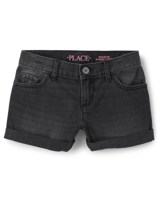 Buy online Black Solid Mini Denim Shorts from Skirts & Shorts for Women by  Showoff for ₹969 at 65% off | 2024 Limeroad.com