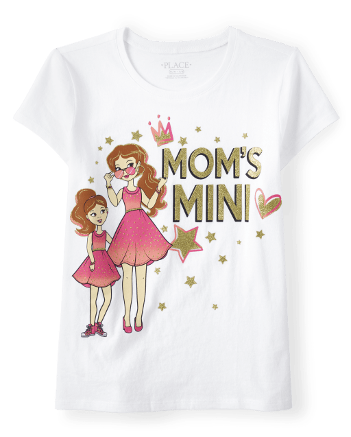 Girls Short Sleeve Mini Graphic Tee The Children s Place WHITE