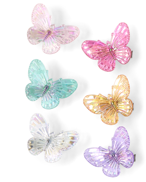 Girls Butterfly Hair Clip 6Pack The Children's Place MULTI CLR