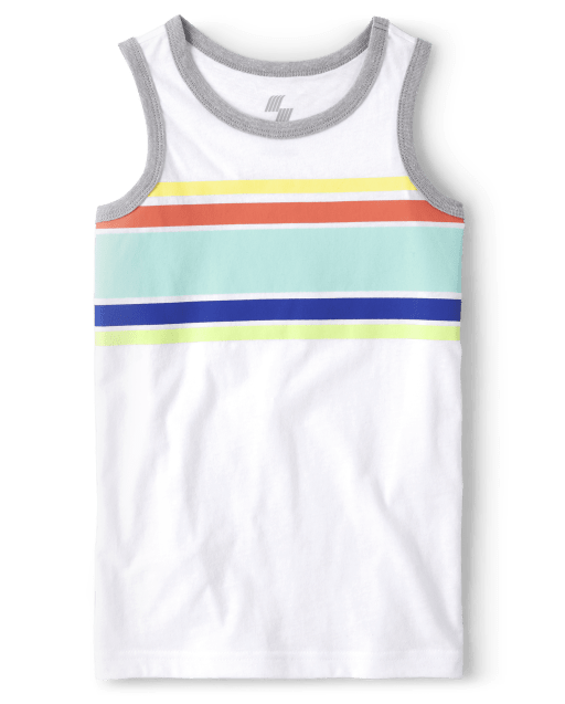 Boys Mix And Match Sleeveless Striped Tank Top The Children's Place WHITE