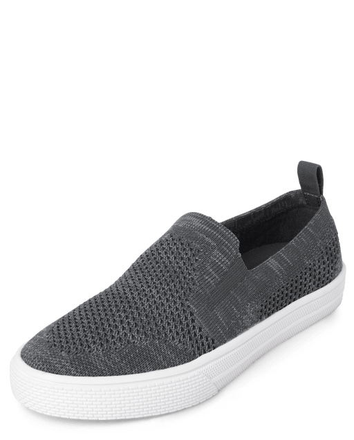 Slip on gray sneakers top