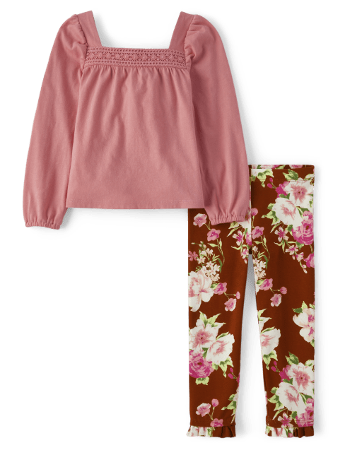 Lucky Brand NEW Long Sleeve Pajama Set Toddler Girls sz 2T NWT