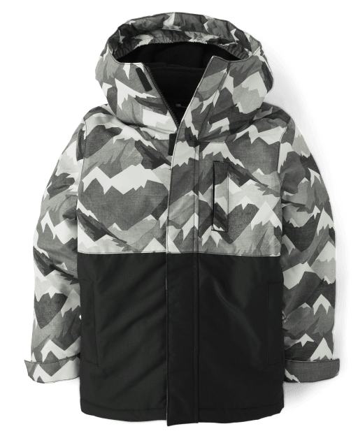 Boys Long Sleeve Print 3 in 1 Jacket The Children's Place WHITE