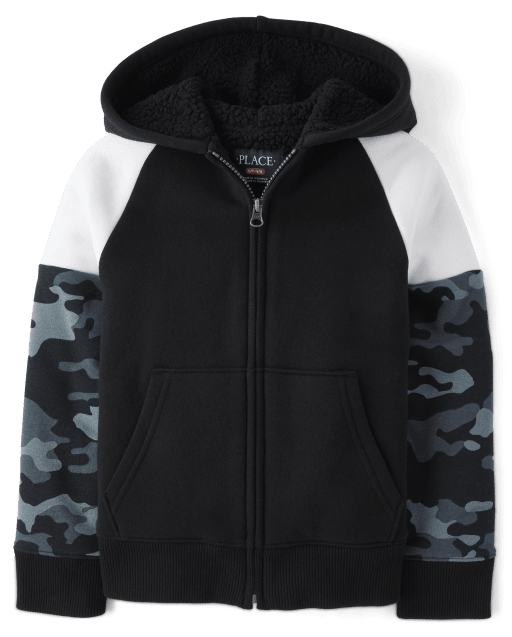 Gymboree, Boys Zip Up Hoodie - Uniform In Gray, Size 10, Fleece/Polyester/Cotton