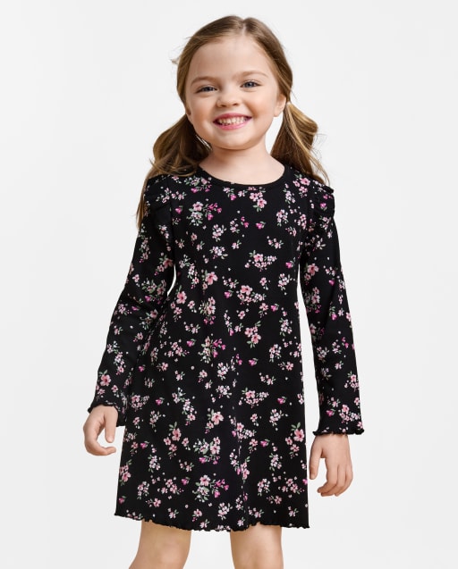 Toddler girl long 2025 sleeve dress