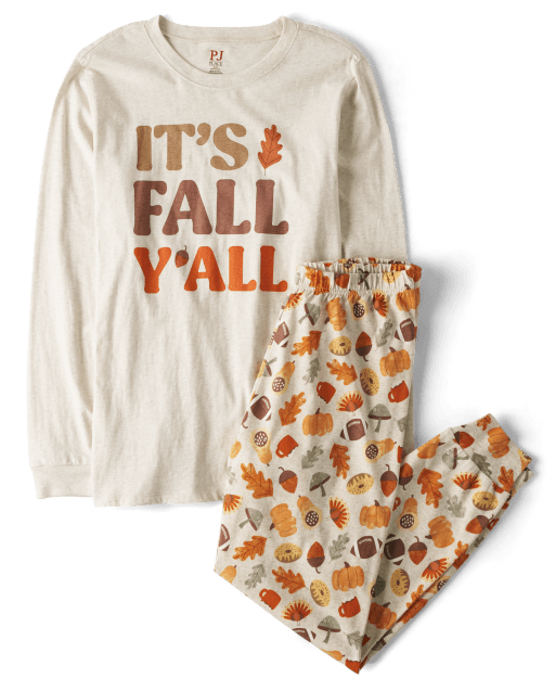 Unisex Adult Matching Family Thanksgiving Long Sleeve It s Fall Y