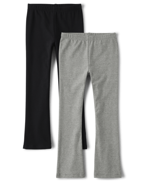 2-pack leggings - Dark beige/Beige marl - Kids