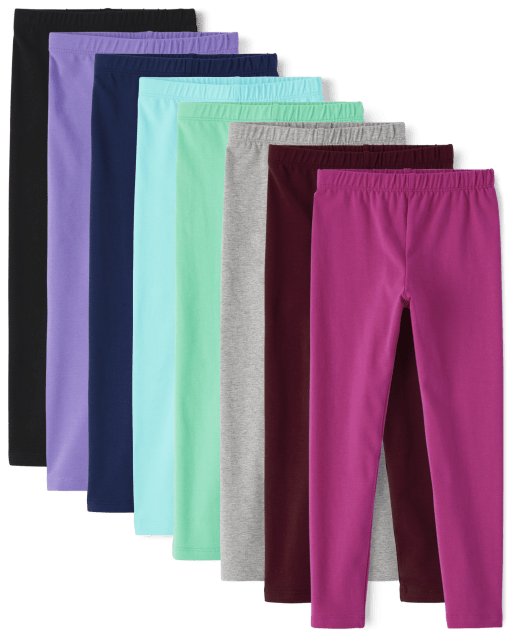 Girls Mix And Match Knit Leggings 8-Pack