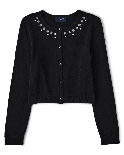 Black embellished cardigan discount