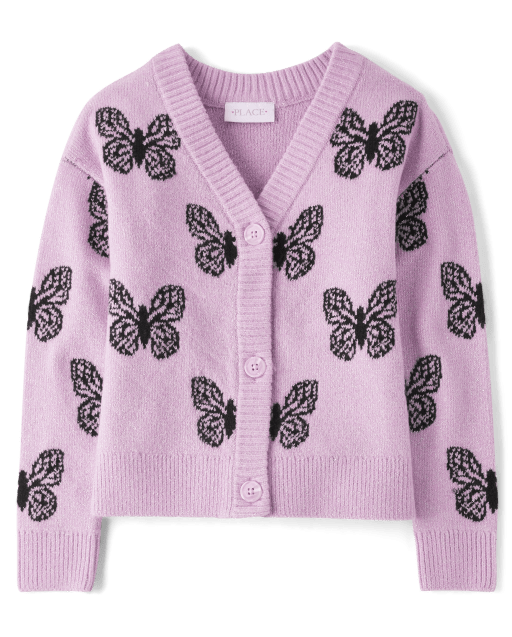Childrens lilac cardigan top