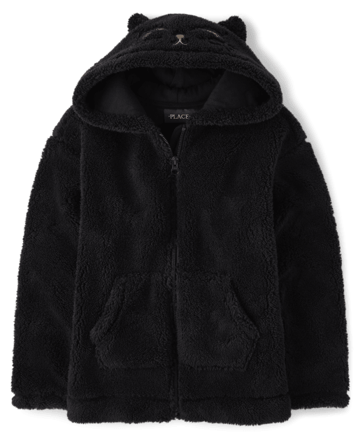 Zip up hoodie cheap with cat ears