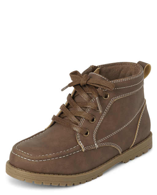 Boys leather lace up boots 2025