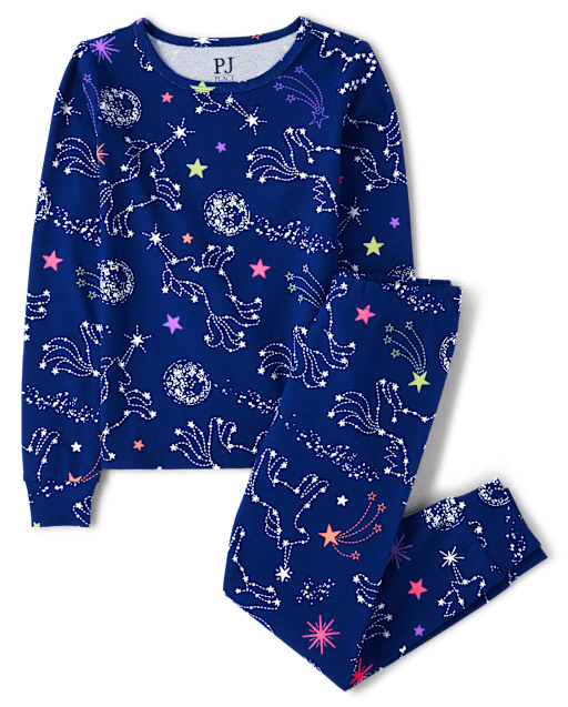 Girls galaxy pajamas sales