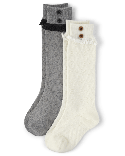 Girls Pointelle Lace Boot Socks 2 Pack The Children s Place