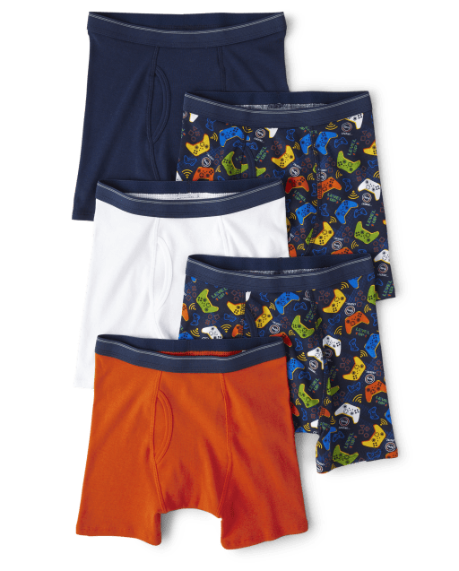 Boys' 5pk Boxer Briefs - All In Motion™ Teal Blue S