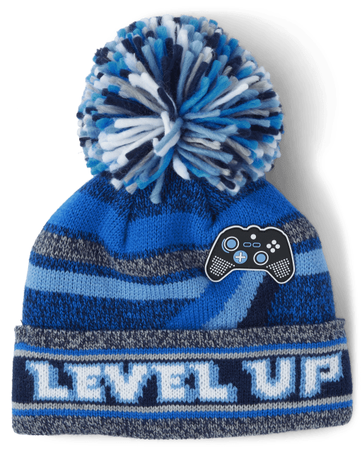 Boys Level Up Pom Pom Beanie - MULTI | The Children's Place