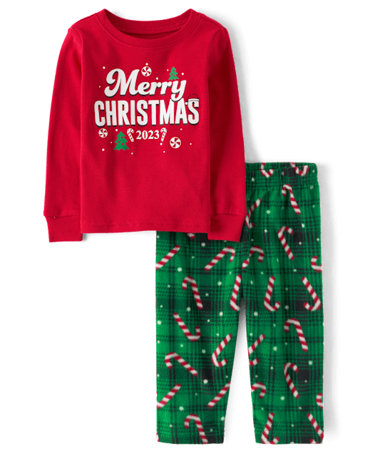 Matching Family PJs Toddler Kids Tropical Santa Christmas Pajama Set 2T-3T  #7039