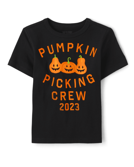Unisex Baby And Toddler Matching Family Halloween Short Sleeve Pumpkin