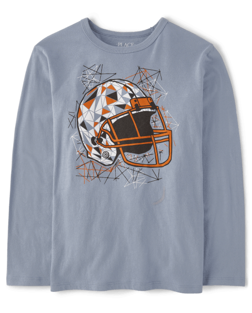 Boys Long Sleeve Football Helmet Graphic Tee The Children's Place