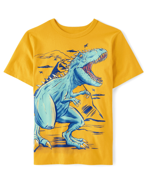 Boys Short Sleeve Dino Graphic Tee GOLDEN EGG The Children s Place CA