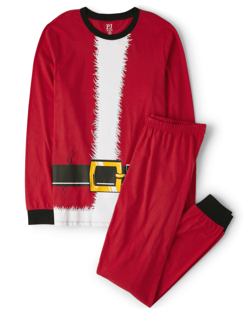 Unisex Adult Matching Family Christmas Long Sleeve Santa Suit Cotton Pajamas RED The Children s Place CA