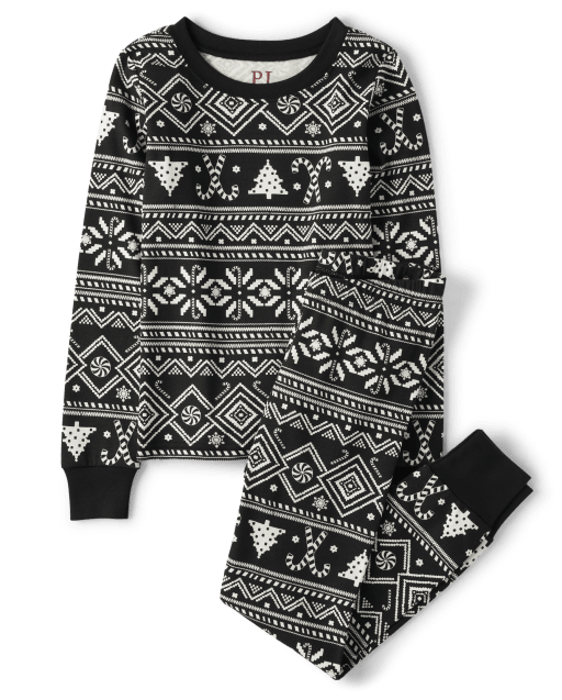 Kids candy cane pajamas clearance