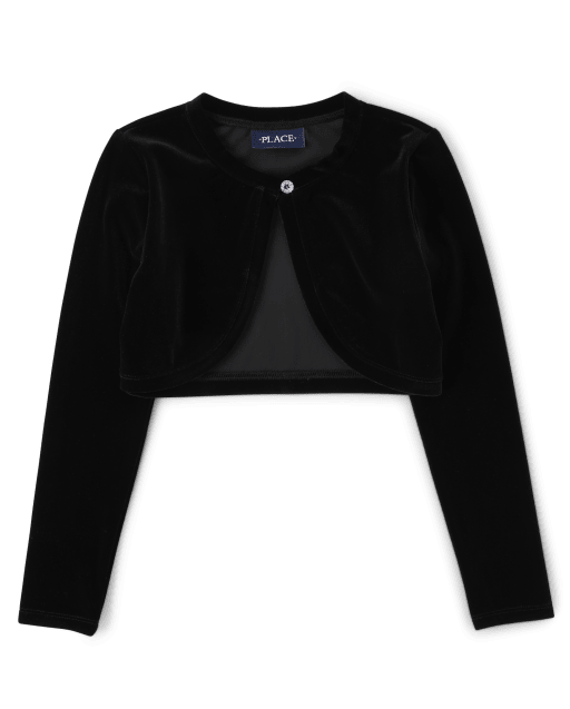 Girls black deals velvet shrug