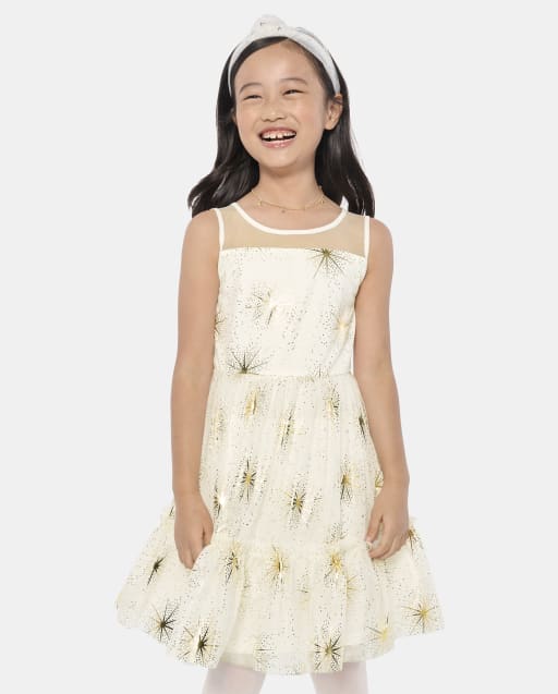 Children's place white dress deals