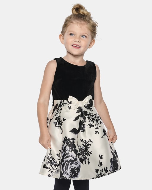 Black floral sale toddler dress