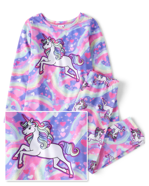 Girls Rainbow Unicorn Pajama Pants
