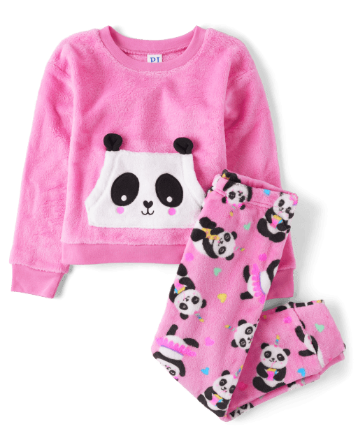 Pyjama en polaire panda à manches longues pour fille | The Children's ...