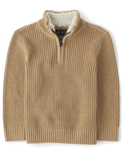 Baby And Toddler Boys Dad And Me Long Sleeve QuarterZip Sweater The