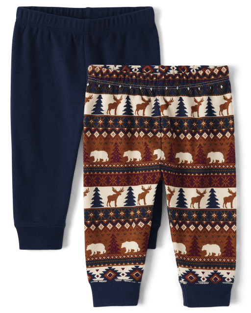Baby Boys Animal Fairisle And Solid Knit Pants 2Pack The Children's Place TIDAL