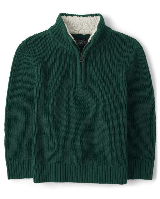 Baby And Toddler Boys Long Sleeve Quarter Zip Sweater SPRUCESHAD The Children s Place