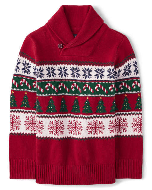 Boys red hot sale christmas sweater