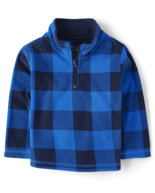 Buffalo plaid fleece pullover deals