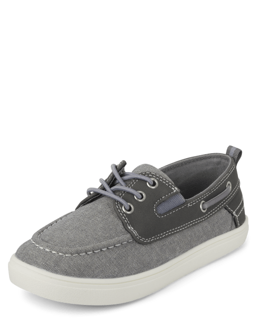 Boys Chambray Boat Shoes GREY The Children s Place