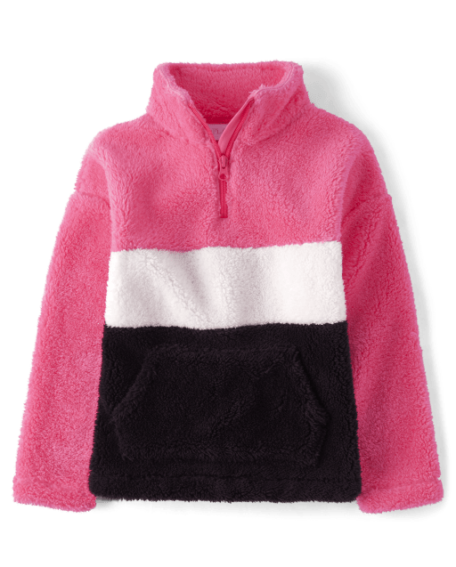Colorblock hot sale sherpa pullover