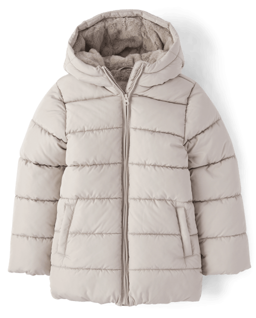 Limited Too Toddler Girl Midweight Long Puffer Jacket With Baby Fur Lining,  Soft Blush, 3t : Target