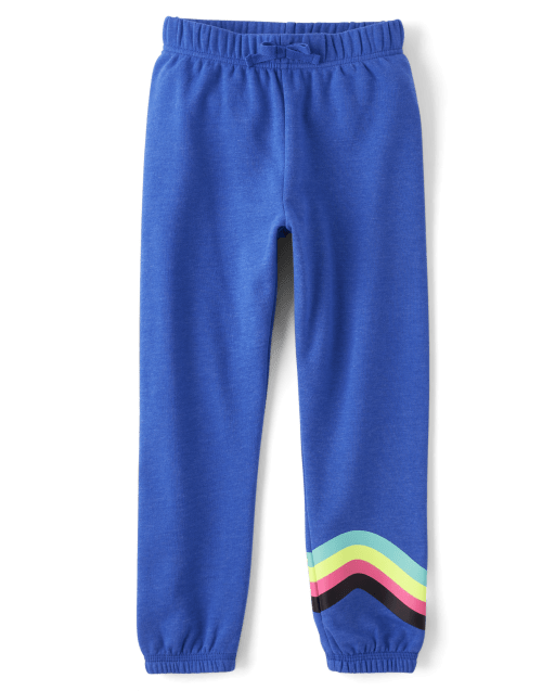 Girls Active Graphic French Terry Knit Jogger Pants