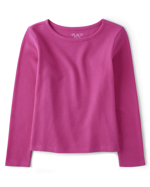 Girls Mix And Match Long Sleeve Thermal Top