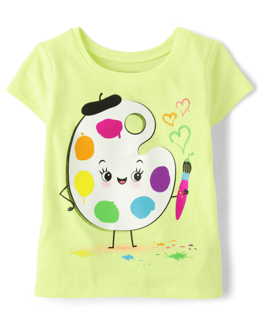 Baby girl paint shirt clearance