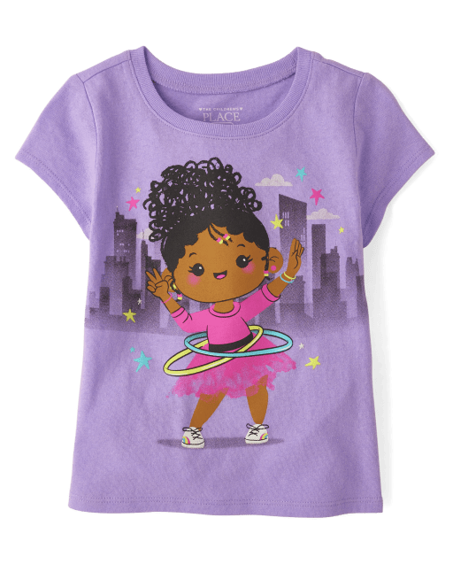 Baby And Toddler Girls Short Sleeve Art Supplies Graphic Tee