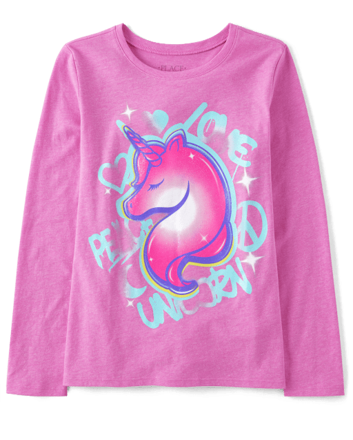 Roller Unicorn Tee- Grey Marle