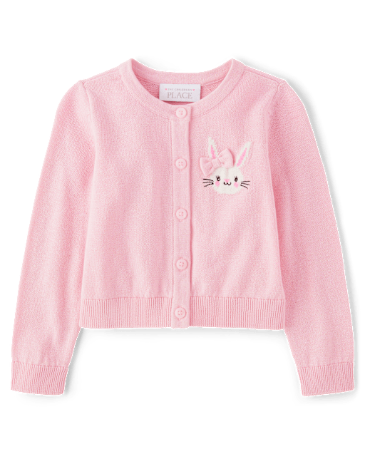 Toddler Girls Easter Long Sleeve Bunny Cardigan The Children's Place