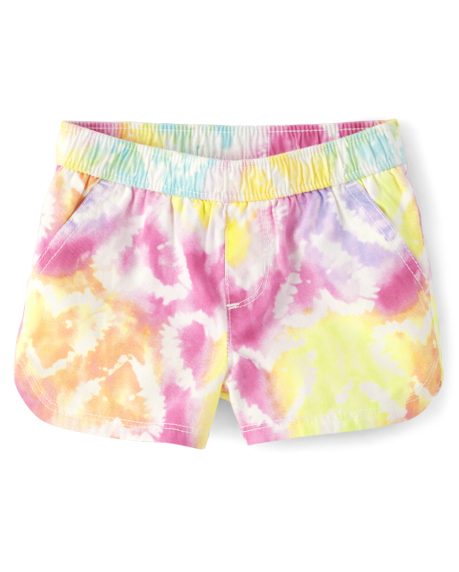 Babyhug Twill Woven Mid Thigh Shorts Text Print - Yellow