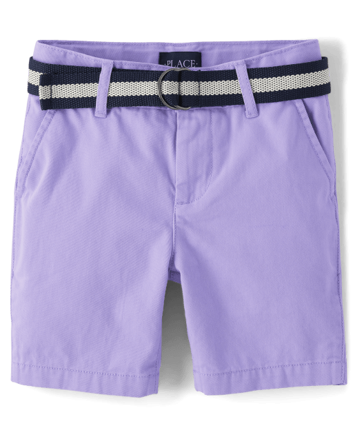 Purple chino shorts top